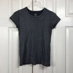 JCrew Blue Striped Painter Tee Xs